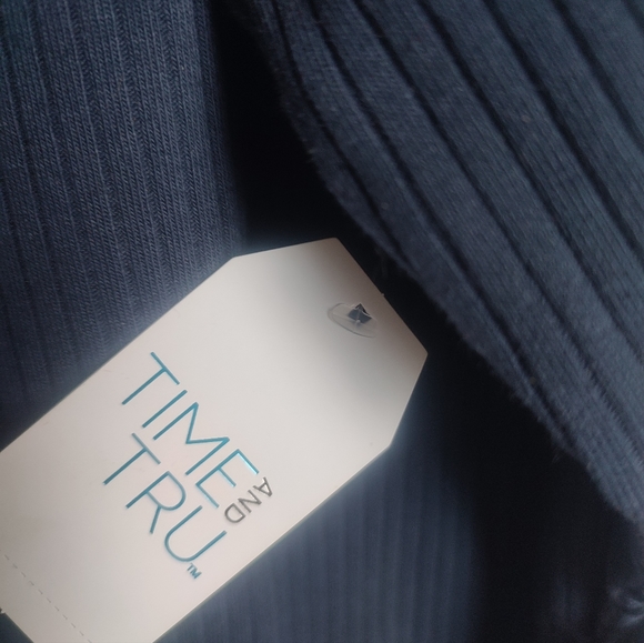 Time and Tru Navy blue Casual Long Sleeve top - Picture 3 of 4